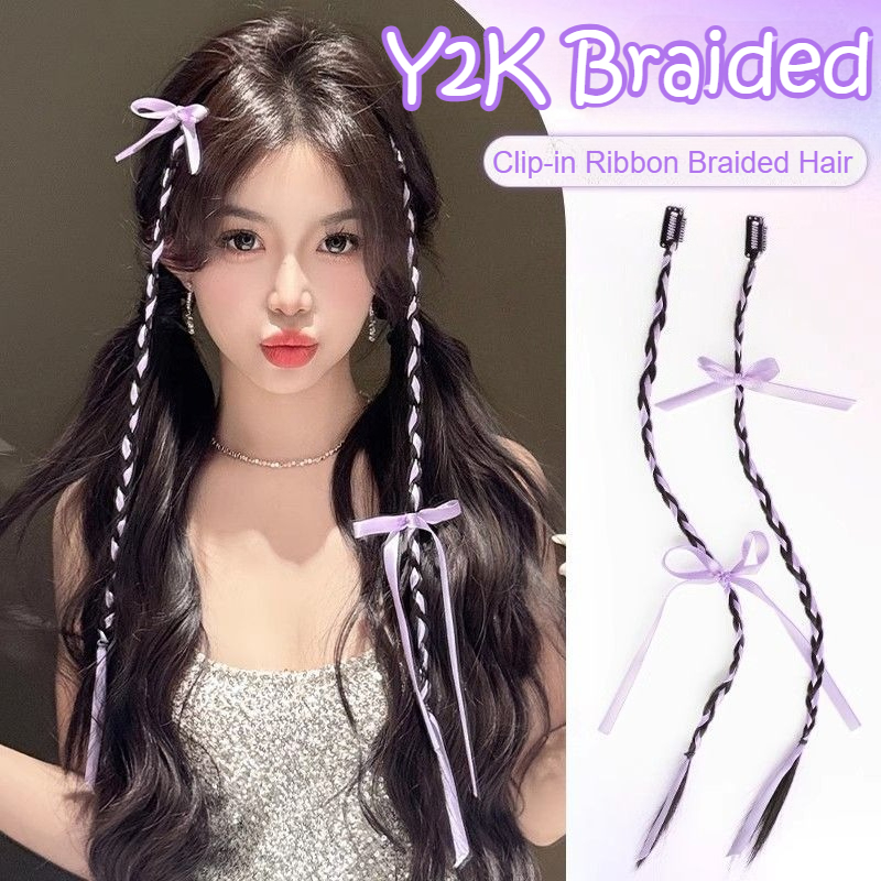 Cosplay Prop Bow - 2/4 SZT. Kokarda z wstążki, warkocz