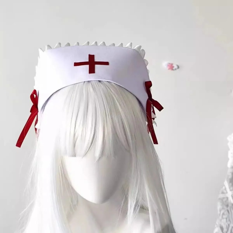 Cosplay Prop Bow - Nowy kapelusz pielęgniarki w stylu Y2K