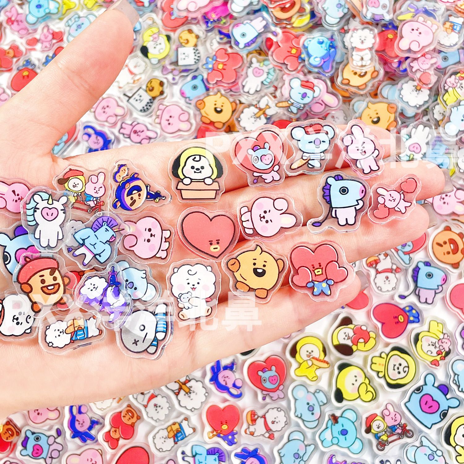 Cosplay Prop Diy - 100 szt. BT21 BTS Jednowarstwowe Elementy